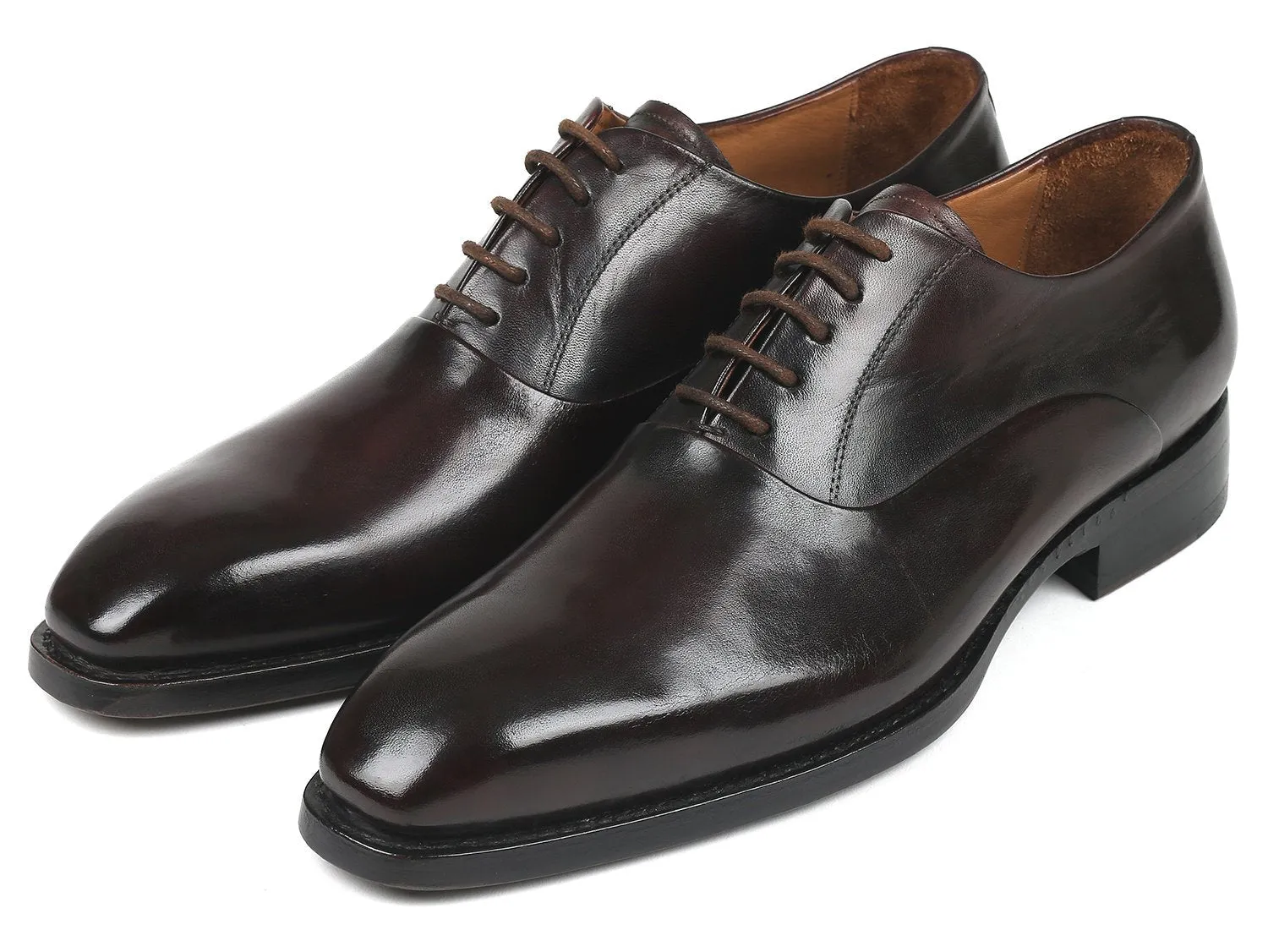 Paul Parkman Men's Plain Toe Oxfords in Brown