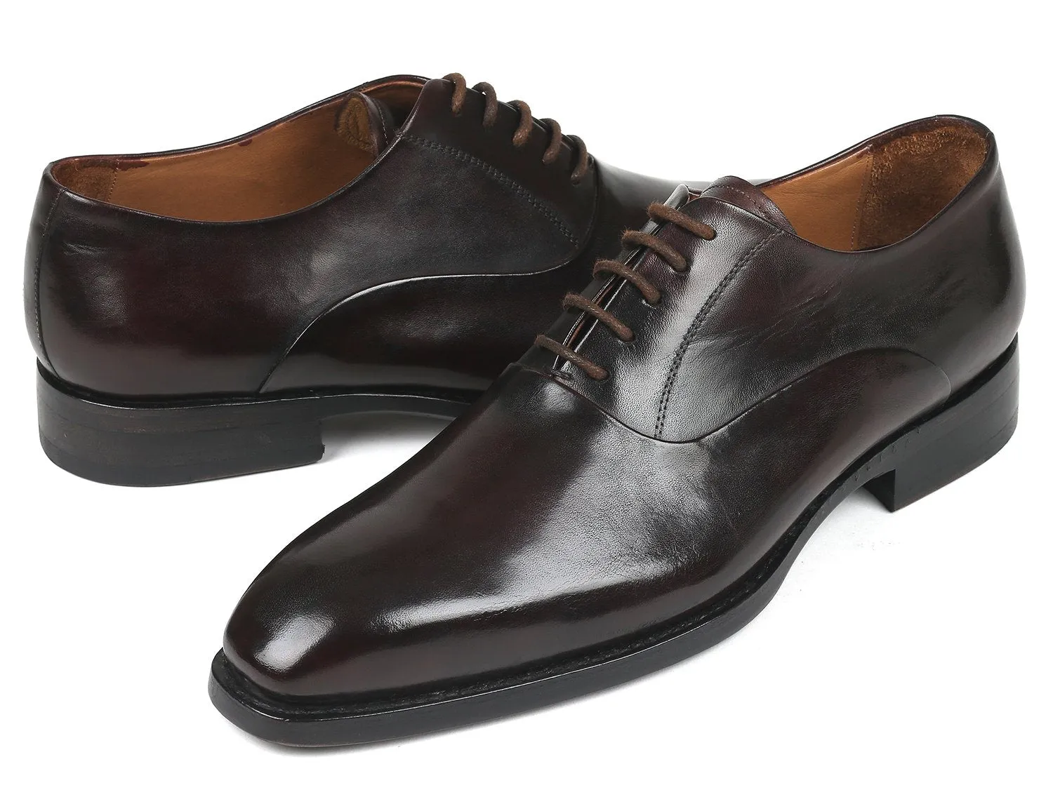 Paul Parkman Men's Plain Toe Oxfords in Brown