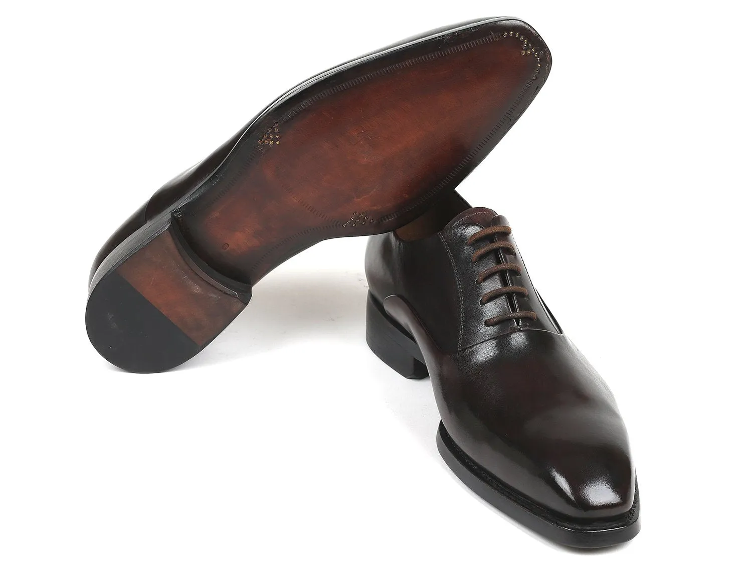 Paul Parkman Men's Plain Toe Oxfords in Brown