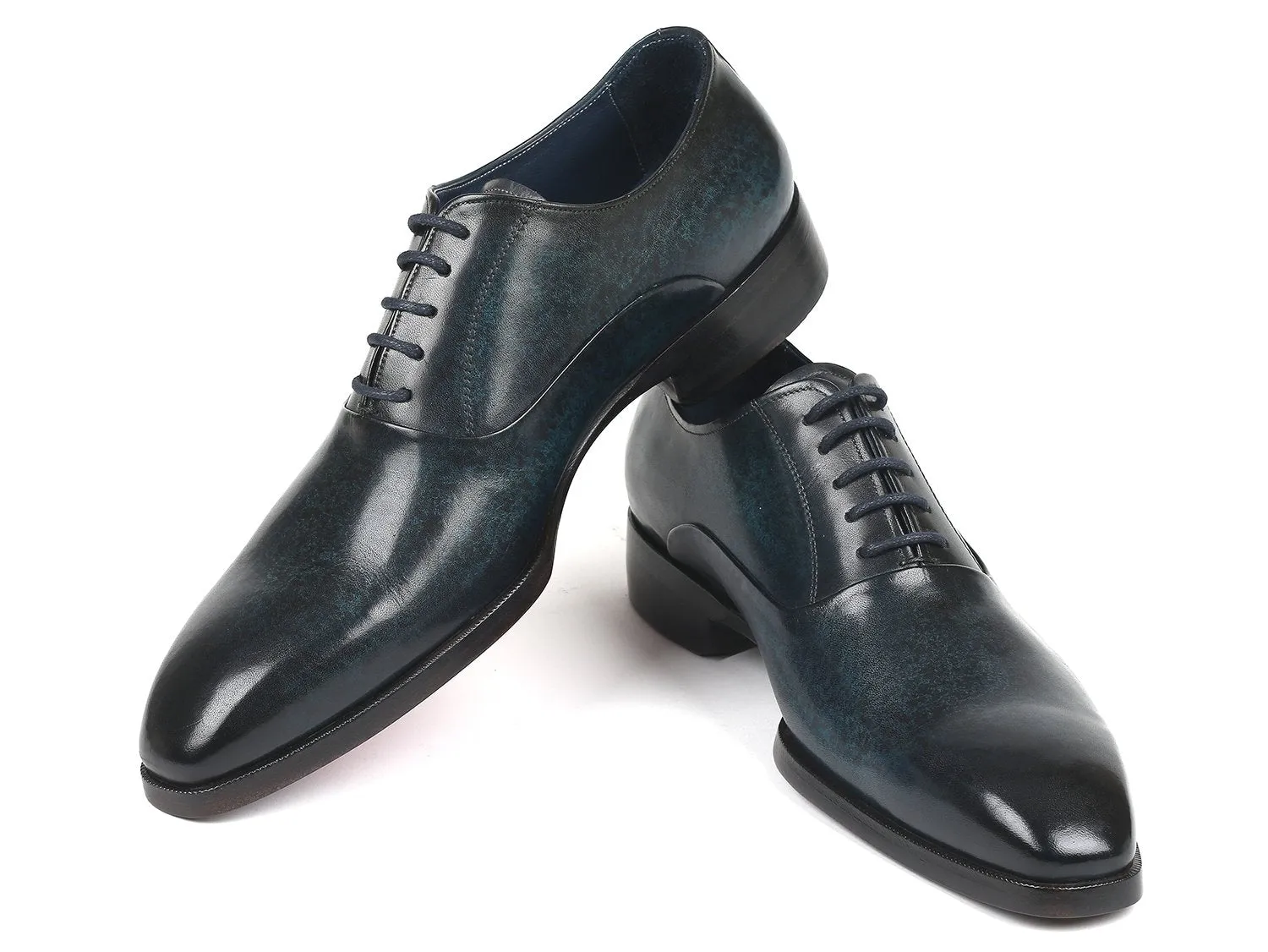 Paul Parkman Men's Plain Toe Oxfords in Navy