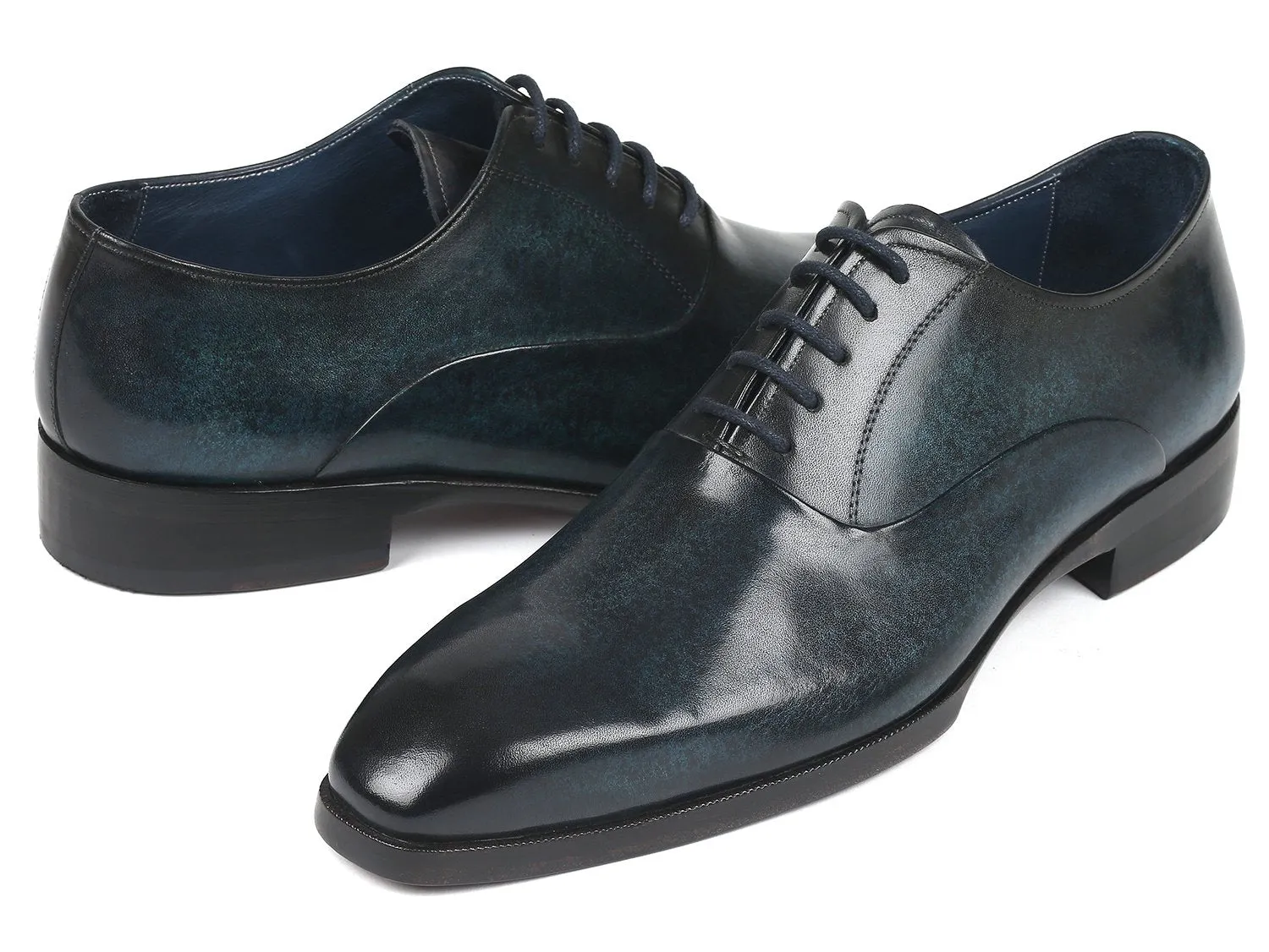Paul Parkman Men's Plain Toe Oxfords in Navy