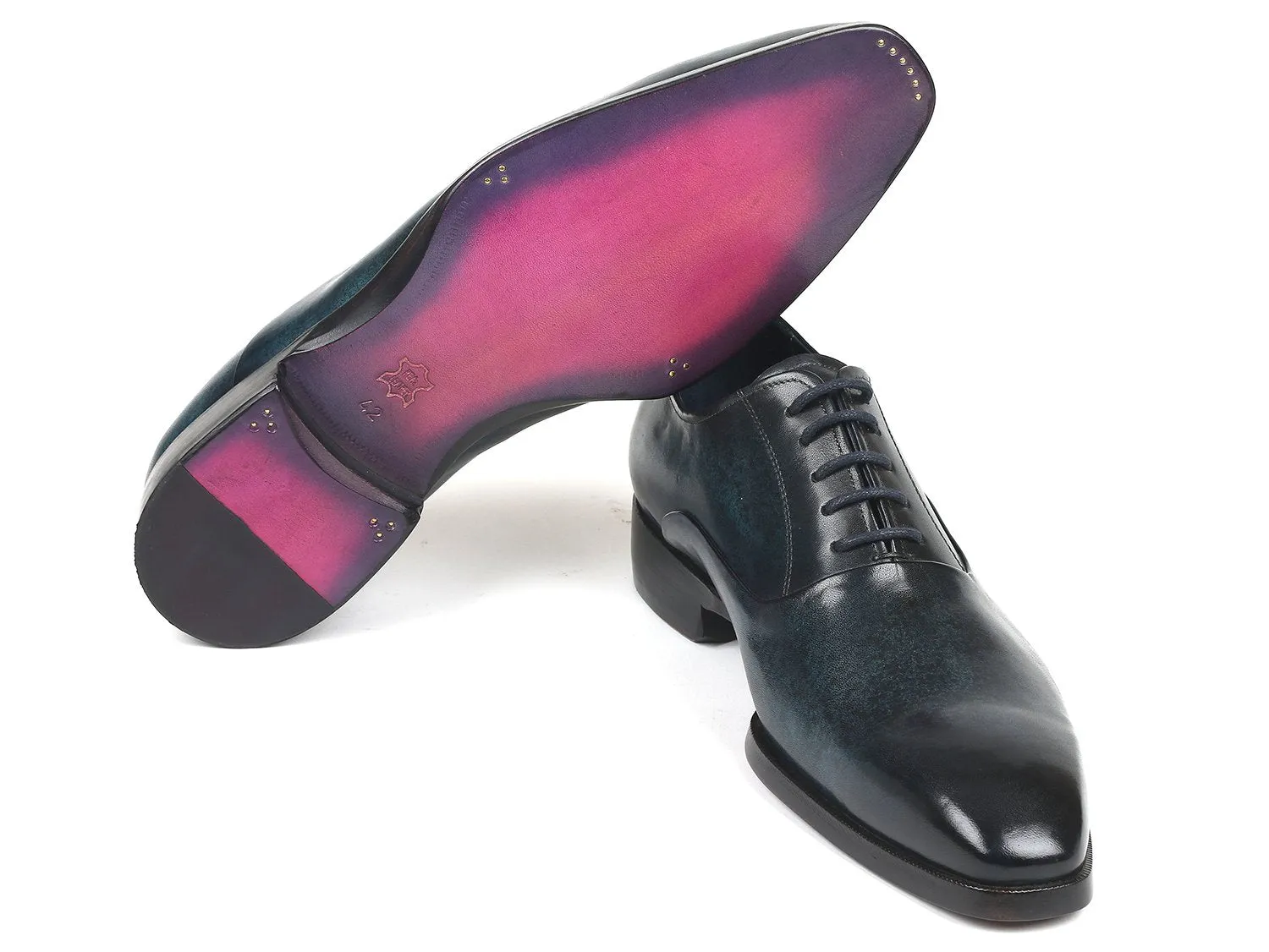 Paul Parkman Men's Plain Toe Oxfords in Navy