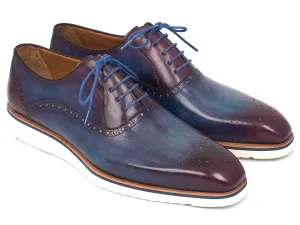 Paul Parkman Men's Smart Casual Oxford Shoes in Blue & Purple