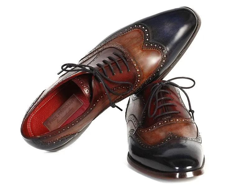 Paul Parkman Men's Three Tone Wingtip Oxfords