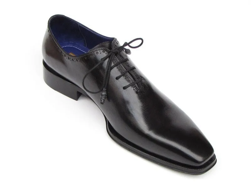 Paul Parkman Men's Wholecut Leather Oxfords in Black