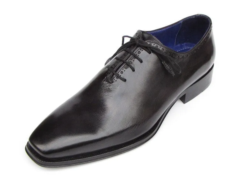 Paul Parkman Men's Wholecut Leather Oxfords in Black