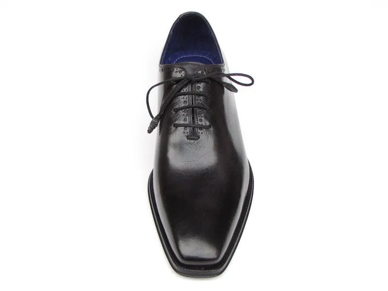 Paul Parkman Men's Wholecut Leather Oxfords in Black