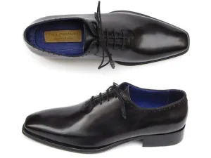 Paul Parkman Men's Wholecut Leather Oxfords in Black