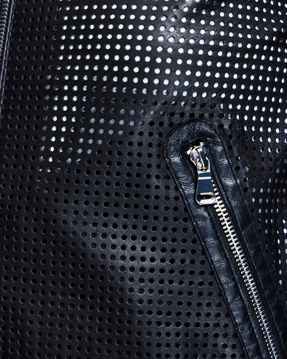 Perforated Leather Jacket