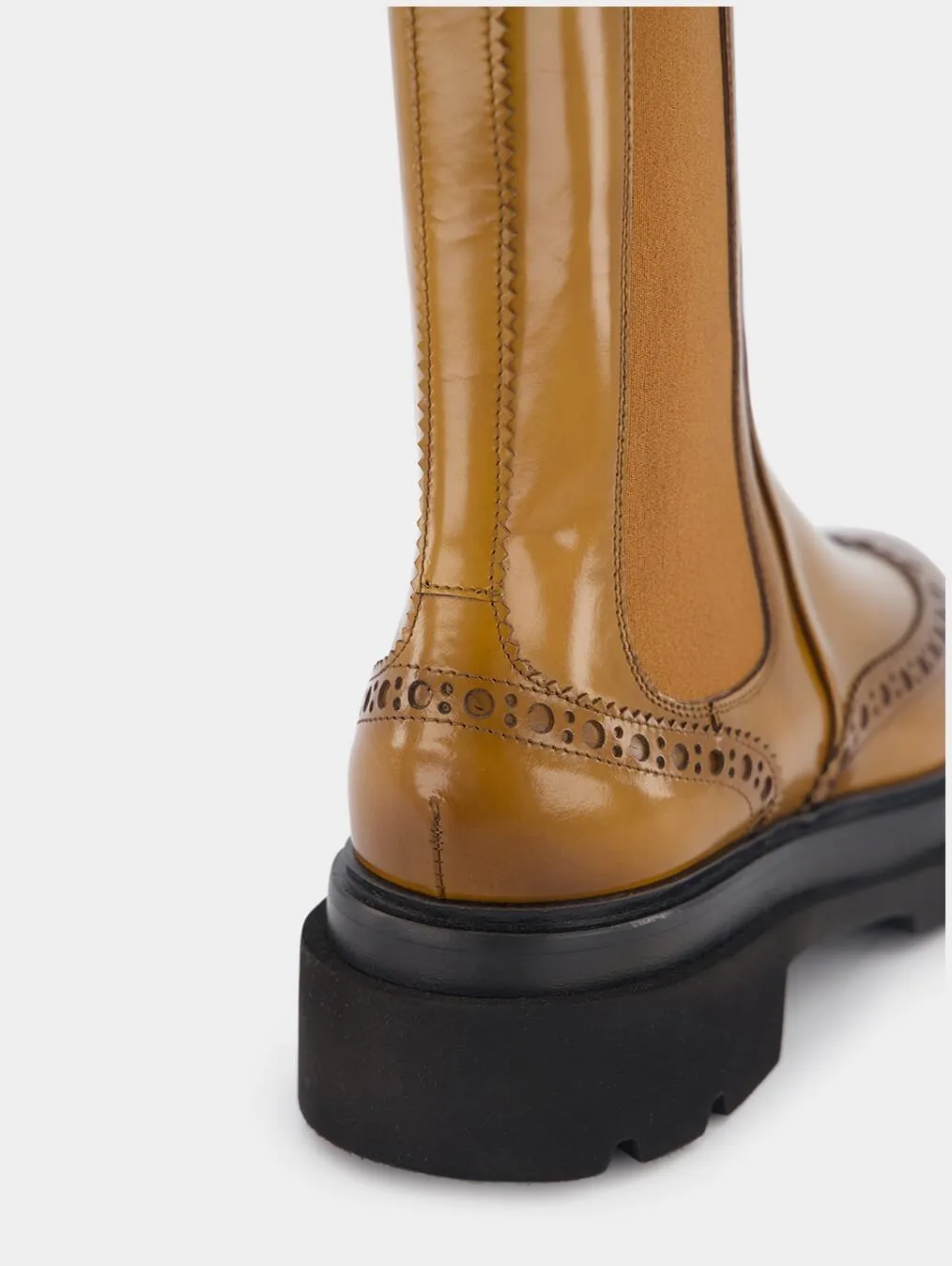 Polished Leather Chelsea Boots