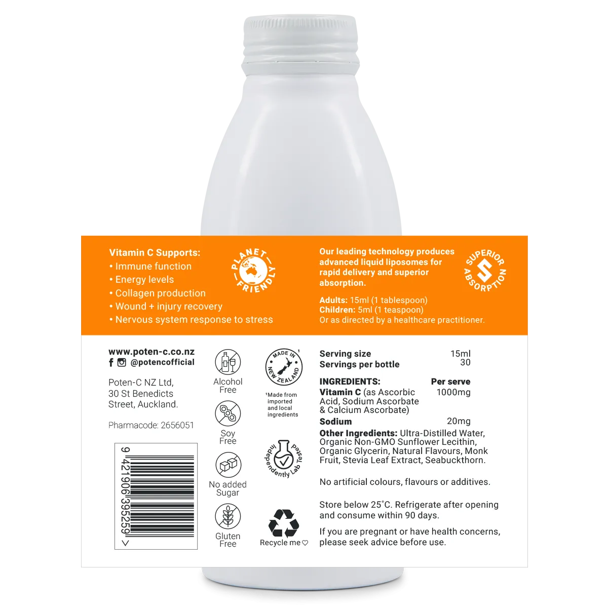 Poten-C Superdose Liposomal Vitamin C 1000mg