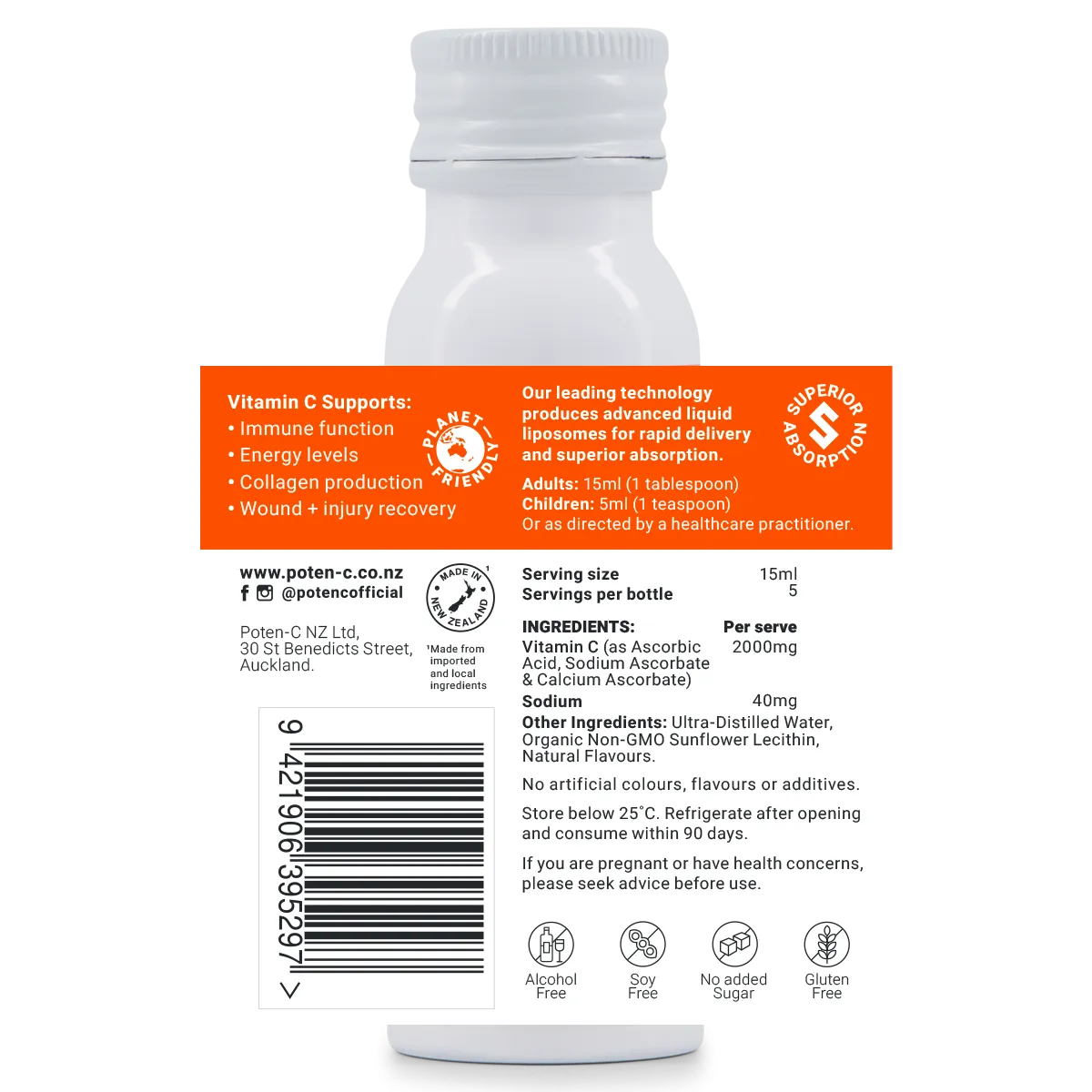 Poten-C Superdose Liposomal Vitamin C 1000mg