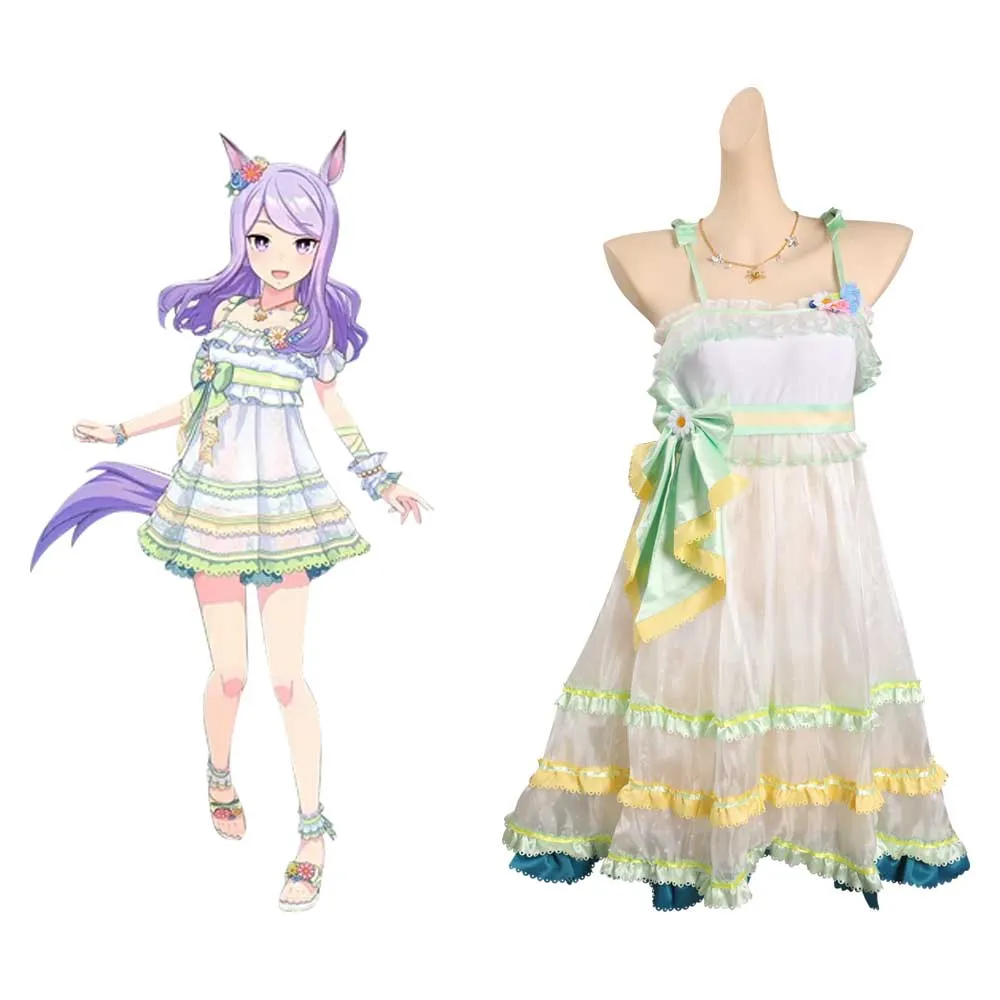 Pretty Derby - Mejiro McQueen Cosplay Costume Dress Swimsuit Outfits  Halloween Carnival Suit