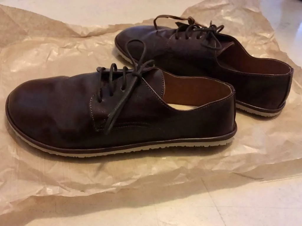 "The Drifter Leather” Shoes PLAIN TOE DERBY IN GLORIOUS BROWN