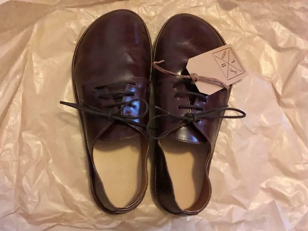 "The Drifter Leather” Shoes PLAIN TOE DERBY IN GLORIOUS BROWN