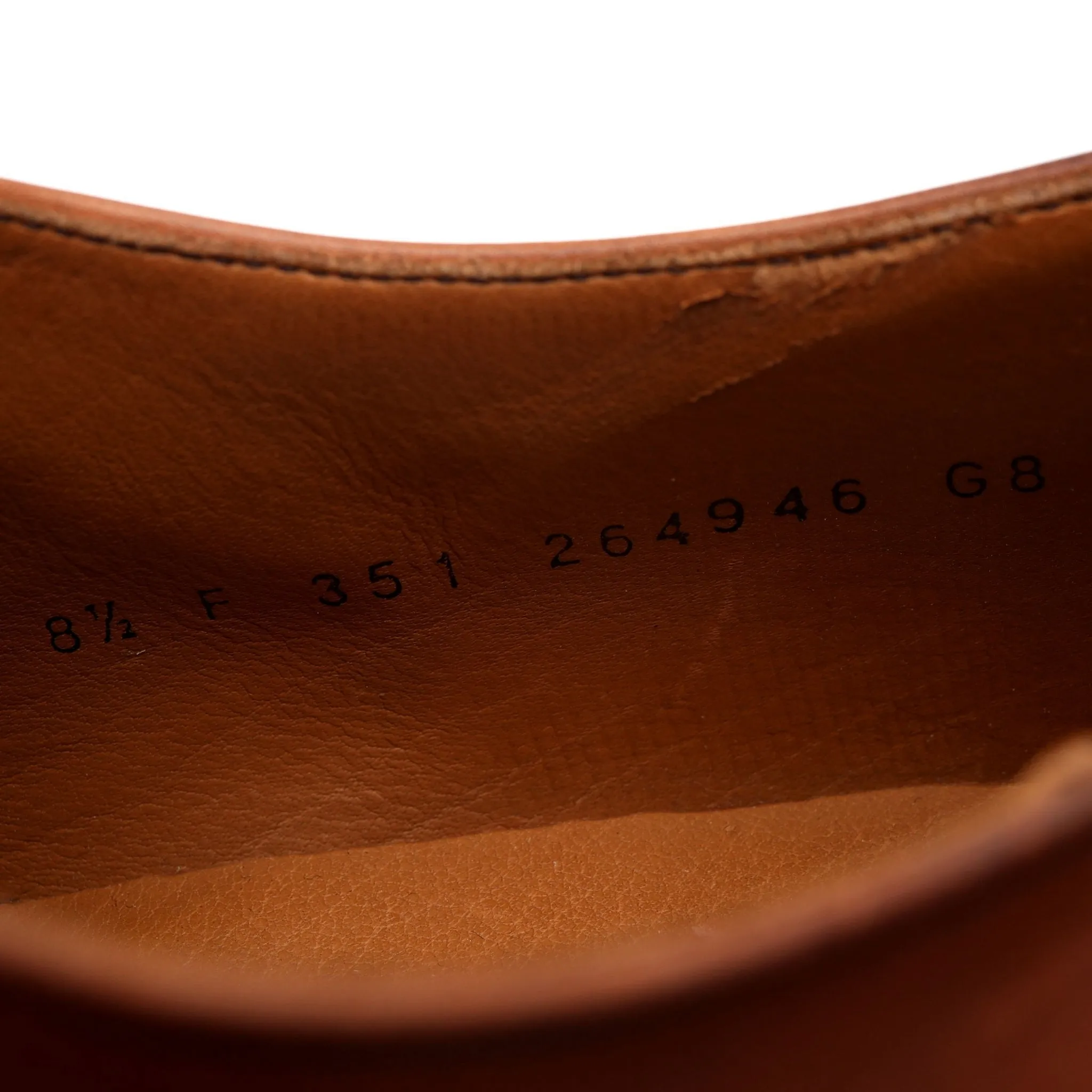 'Rainham' Tan Brown Leather Oxford UK 8.5 F
