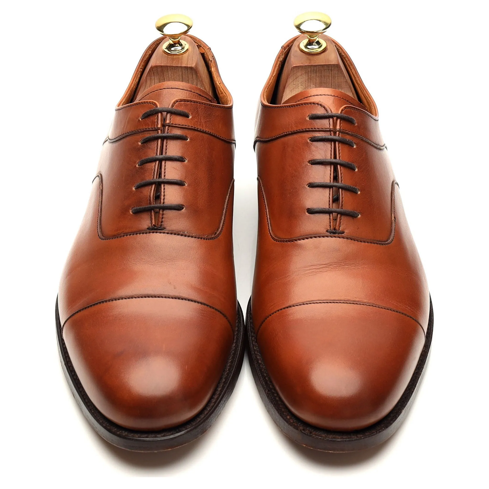 'Rainham' Tan Brown Leather Oxford UK 8.5 F