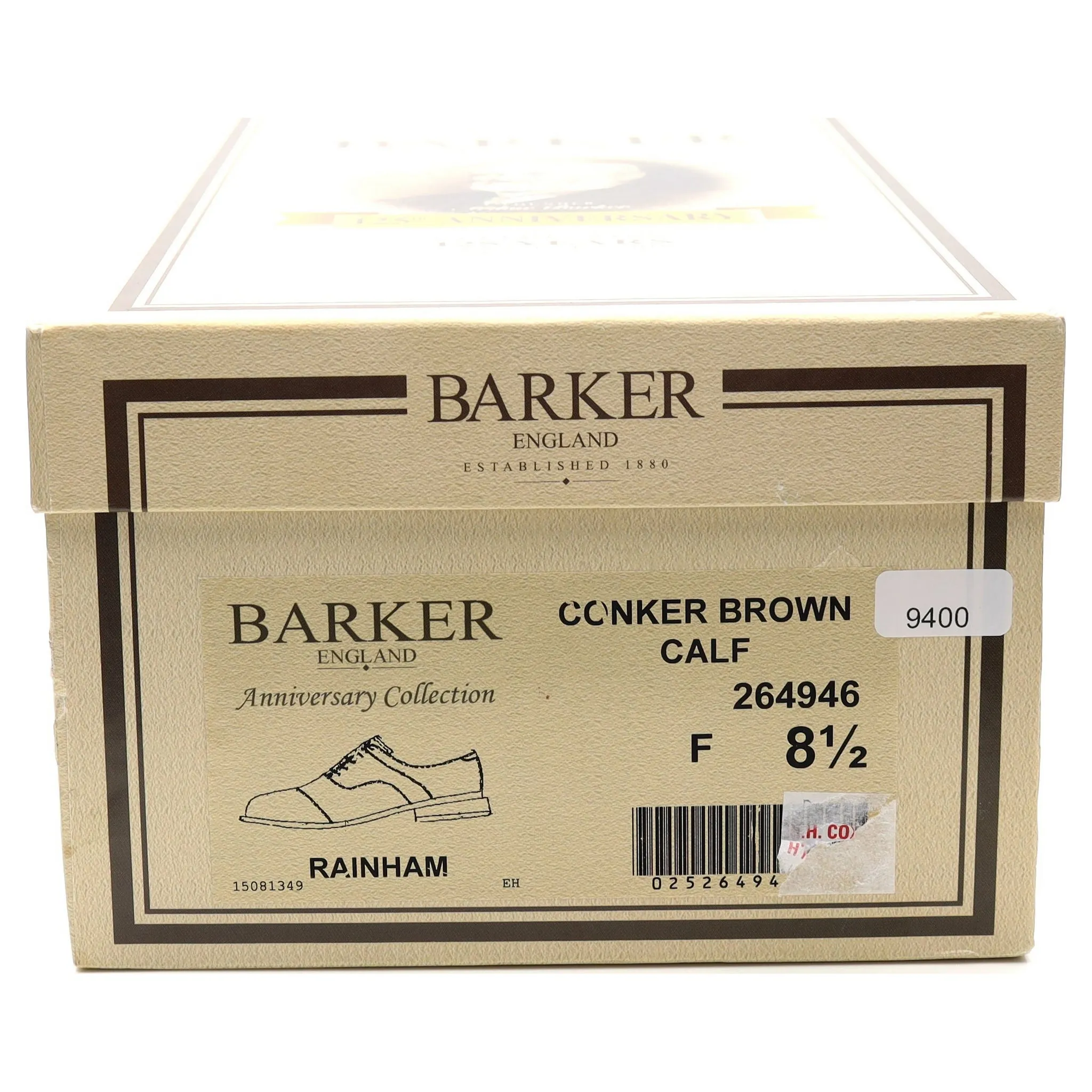 'Rainham' Tan Brown Leather Oxford UK 8.5 F