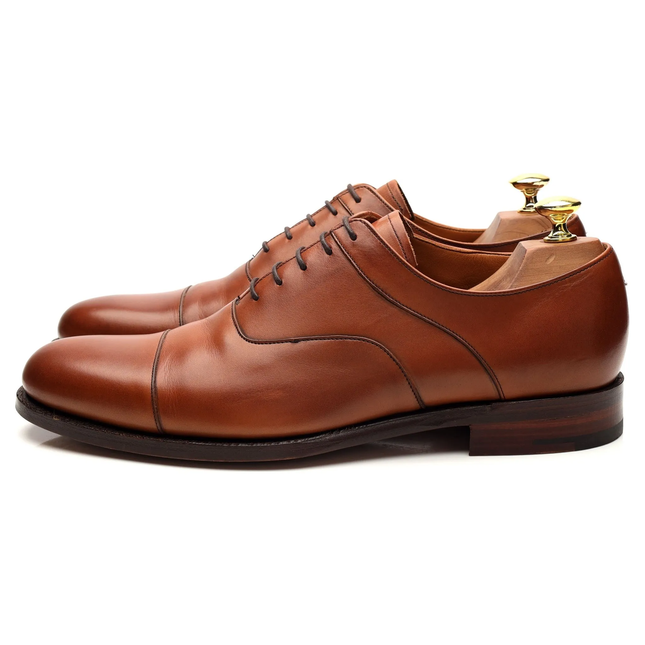 'Rainham' Tan Brown Leather Oxford UK 8.5 F