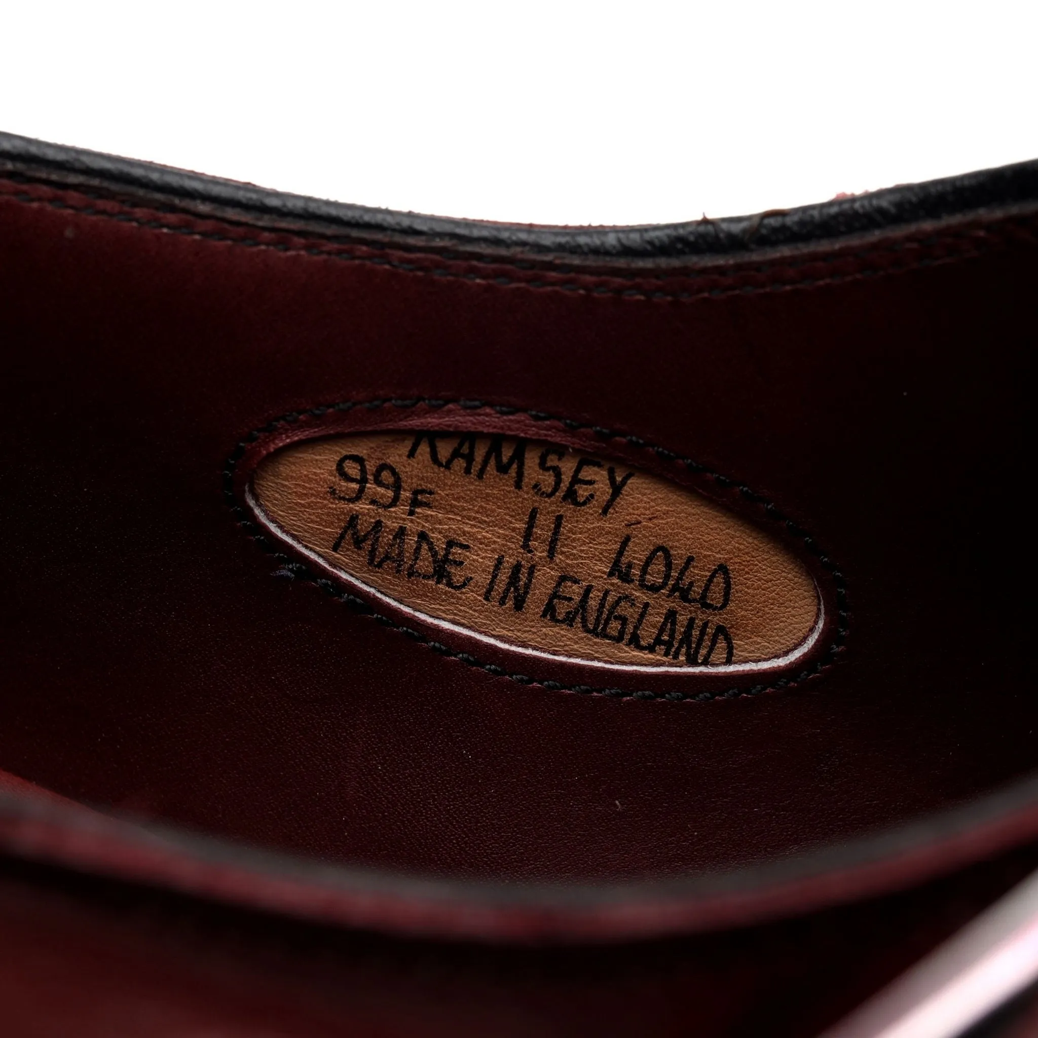 'Ramsey' Burgundy Leather Double Monk Strap UK 11 F