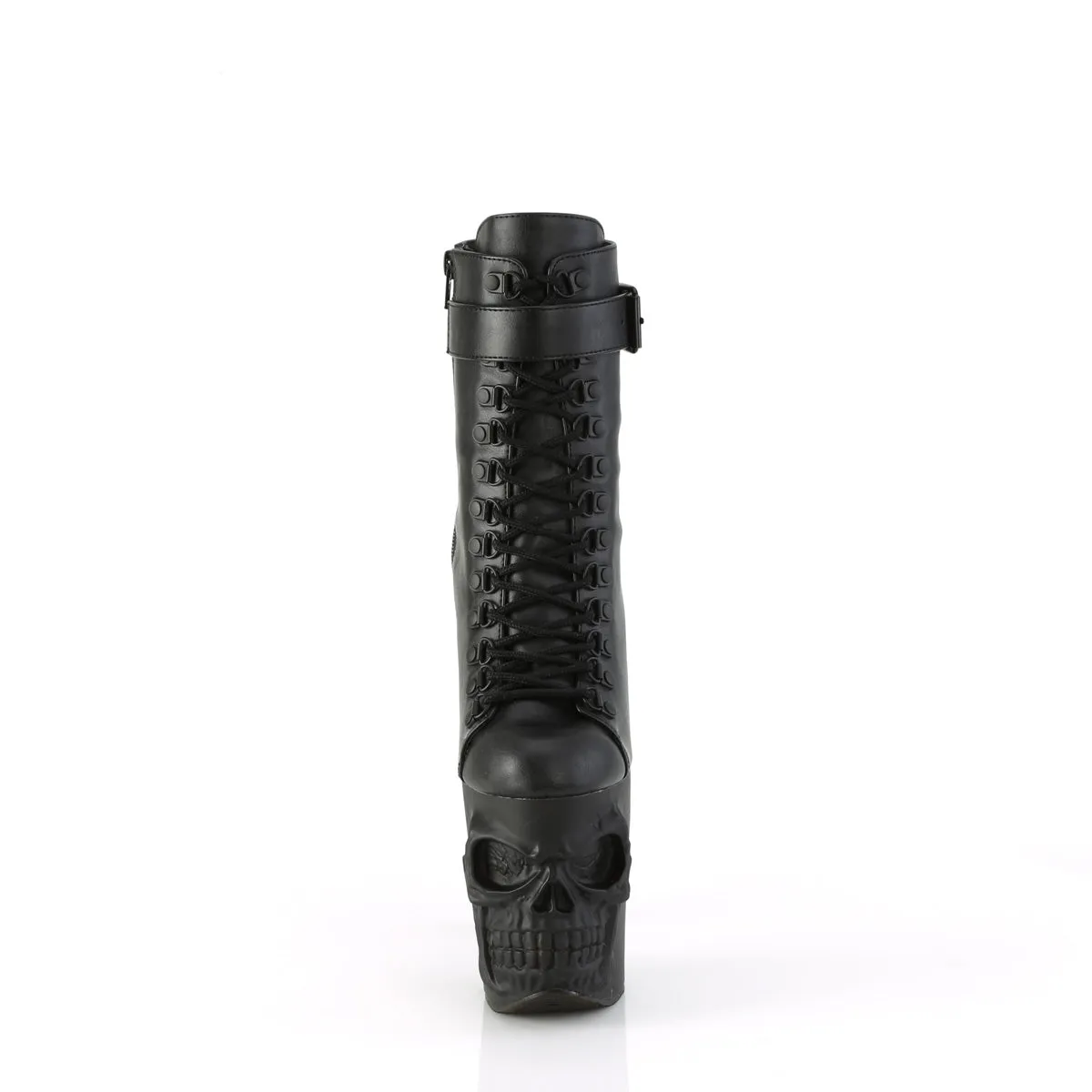 RAPTURE-1032  Black Faux Leather/Black Matte