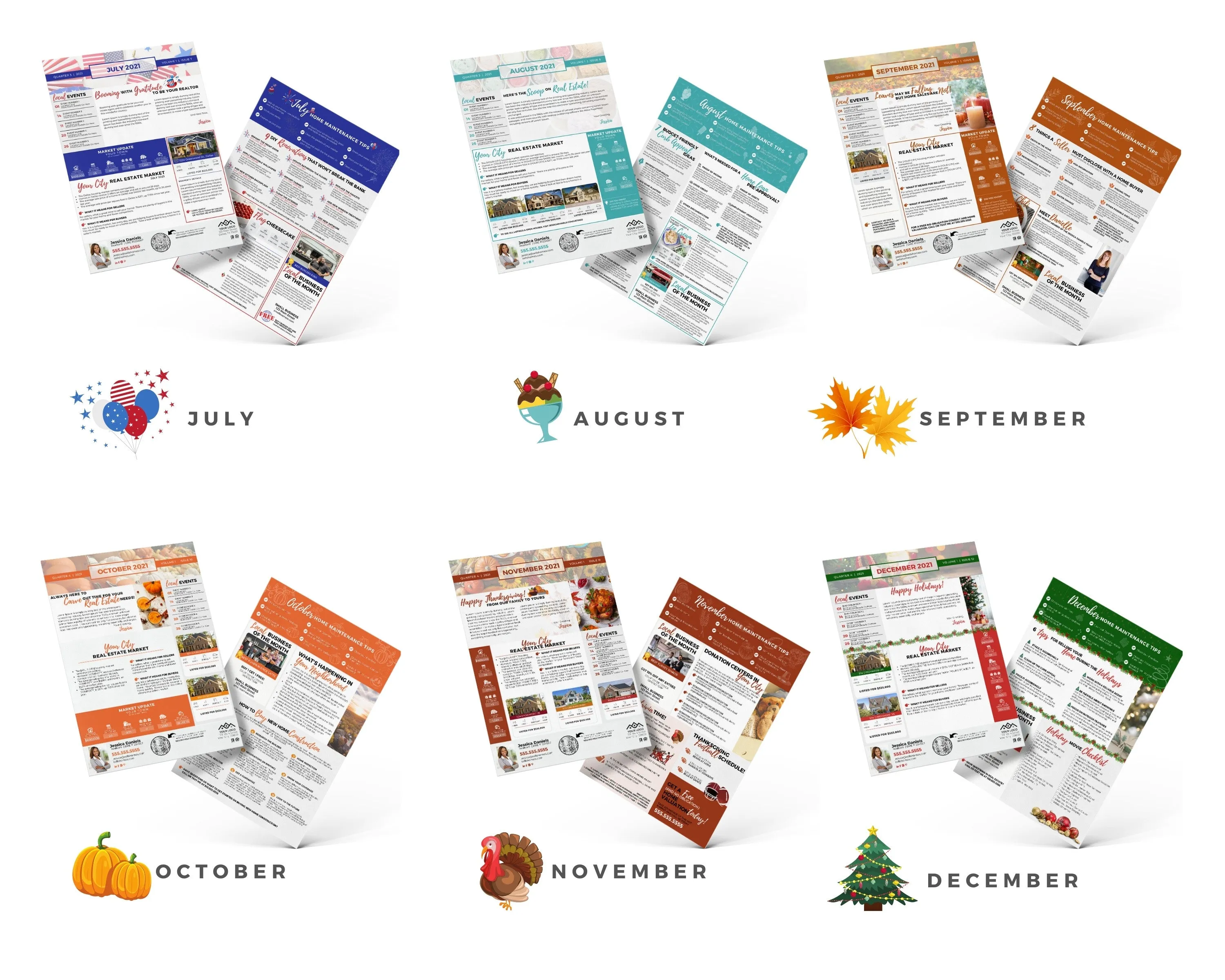 Realtor Newsletter Template - 3rd & 4th Quarter Bundle