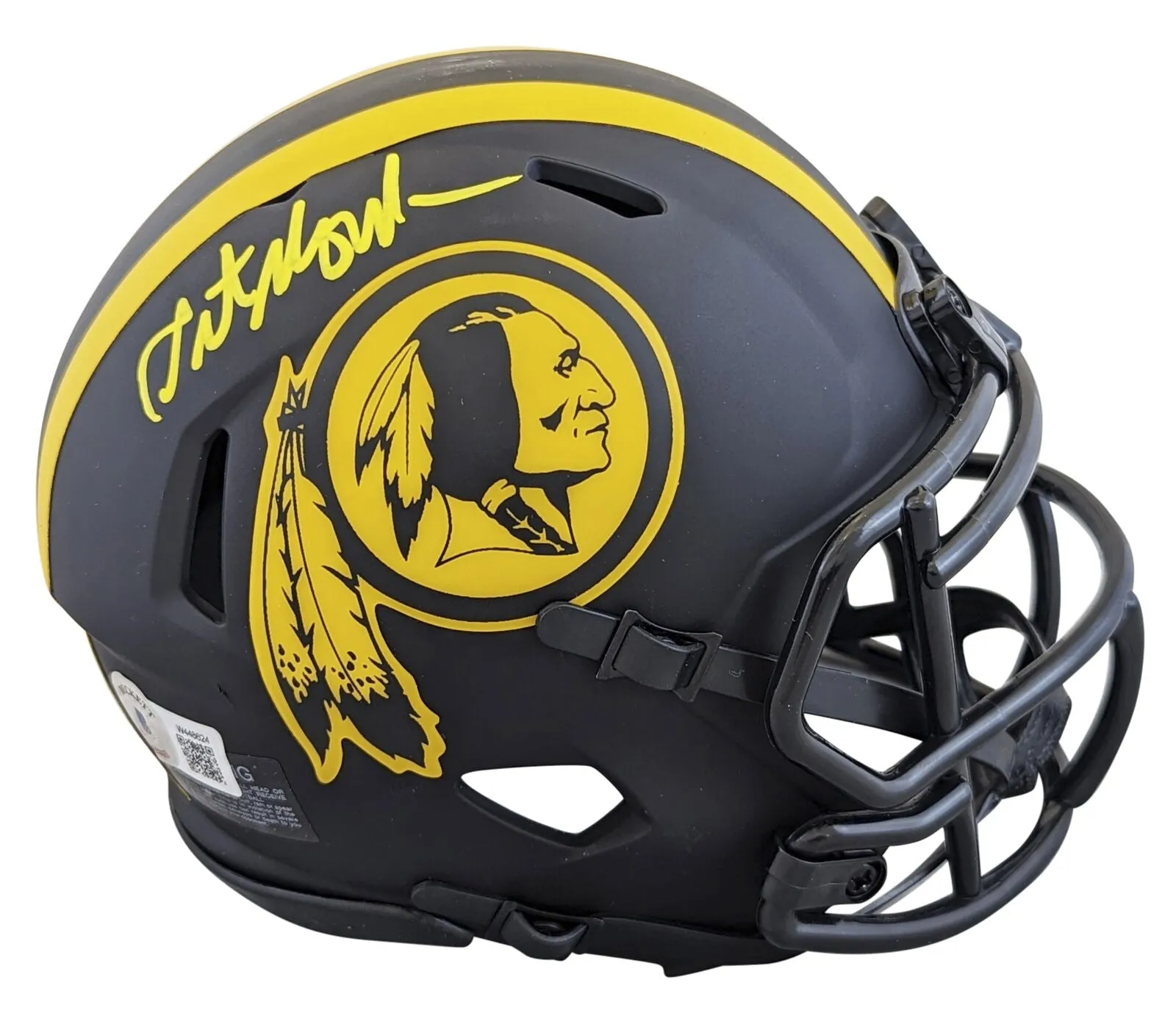 Redskins Art Monk Authentic Signed Eclipse Speed Mini Helmet BAS Wit