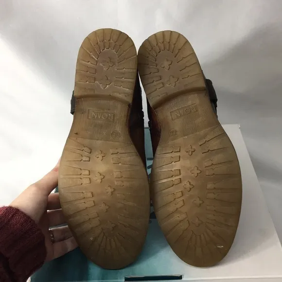 Roan Bed Stu Women’s Faira Tan Crust Gearshift Boot Size 7.5 Like-NEW Condition