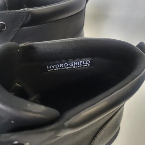 Rockport Men’s Northfield Plain Toe Black Waterproof Boot Size 10 W Hydro-Shield