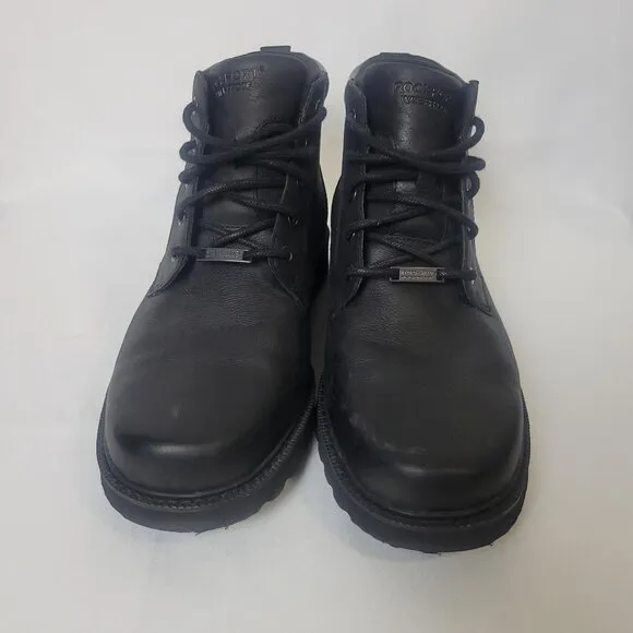 Rockport Men’s Northfield Plain Toe Black Waterproof Boot Size 10 W Hydro-Shield