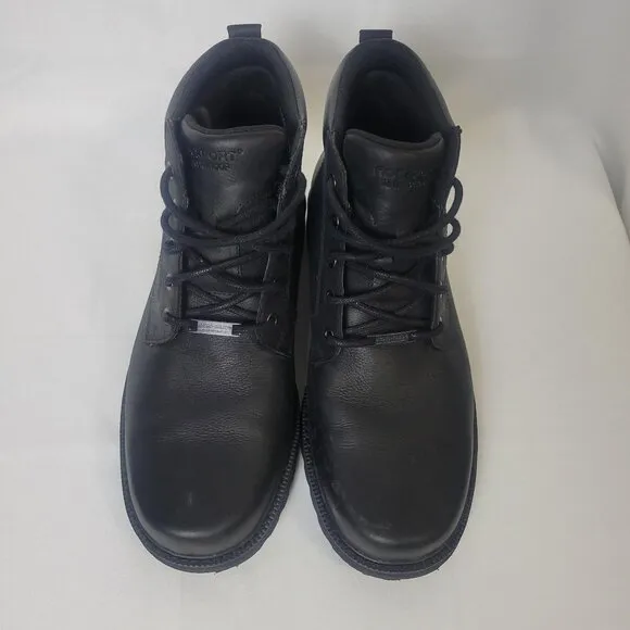 Rockport Men’s Northfield Plain Toe Black Waterproof Boot Size 10 W Hydro-Shield