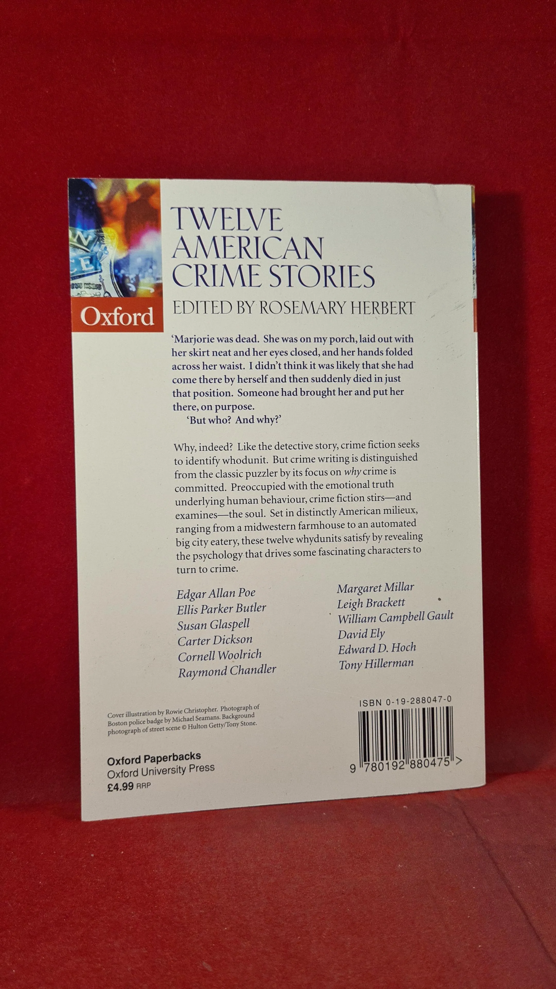 Rosemary Herbert - Twelve American Crime Stories, Oxford, 1998, Paperbacks