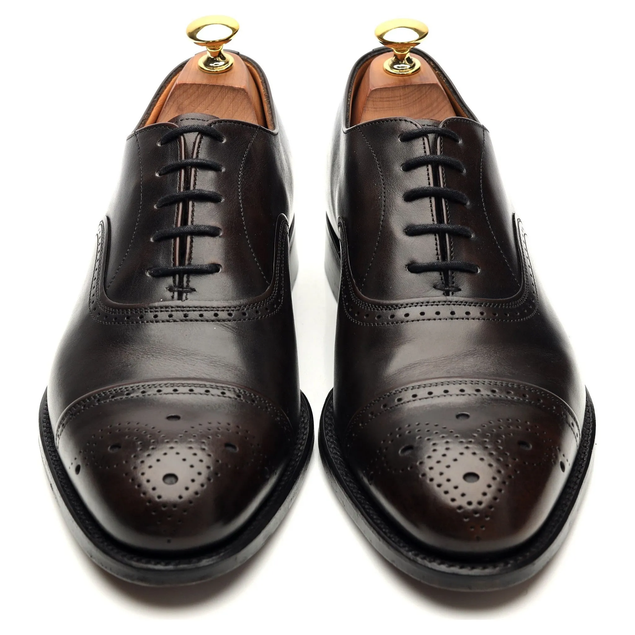 Royal Collection 'Duke' Dark Brown Leather Oxford Brogues UK 6.5 F
