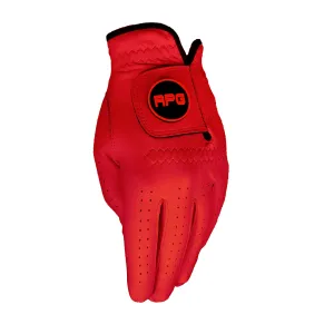 RPG 100% Cabretta Leather Color Golf Glove (Mens-Red)