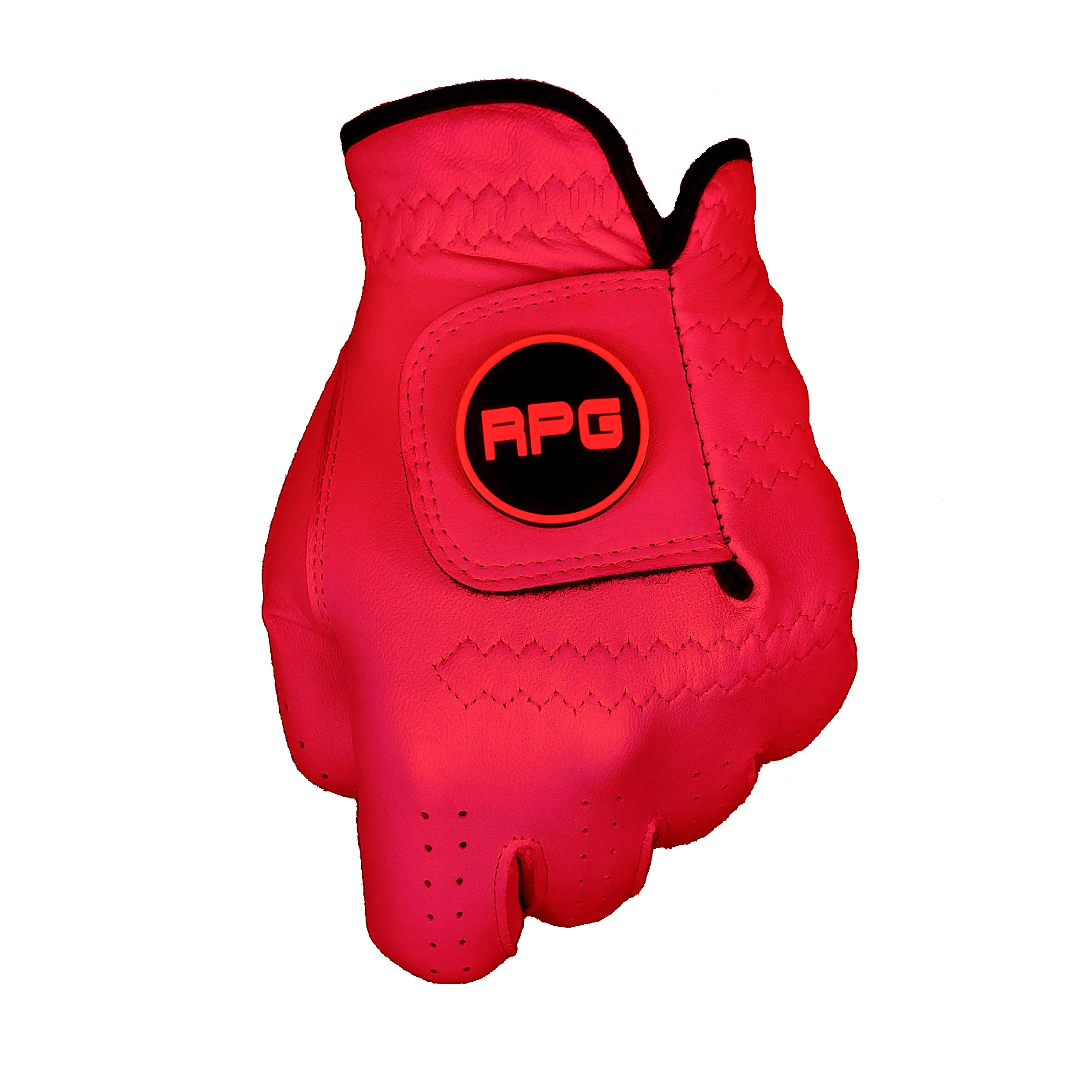 RPG 100% Cabretta Leather Color Golf Glove (Mens-Red)