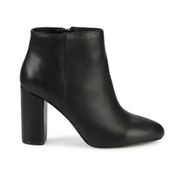 Saks Fifth Avenue Jamie Black Leather Ankle Boot Size 10