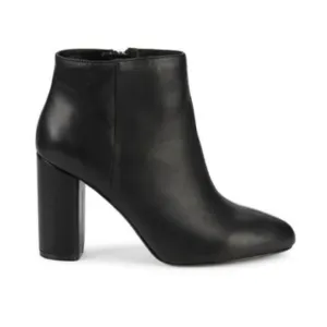 Saks Fifth Avenue Jamie Black Leather Ankle Boot Size 10