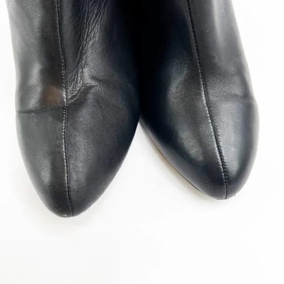 Saks Fifth Avenue Jamie Black Leather Ankle Boot Size 10