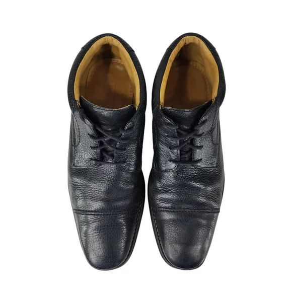 Sandro Moscoloni Ankle Boots 11D Mens Black Soft Pebbled Leather Gel Insole