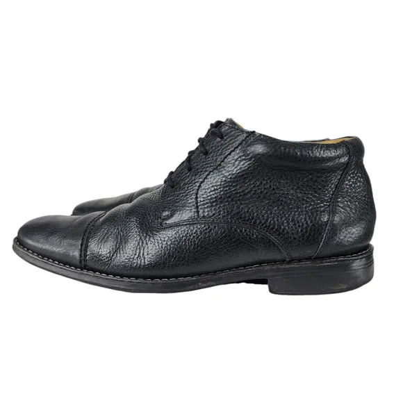 Sandro Moscoloni Ankle Boots 11D Mens Black Soft Pebbled Leather Gel Insole