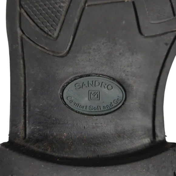 Sandro Moscoloni Ankle Boots 11D Mens Black Soft Pebbled Leather Gel Insole