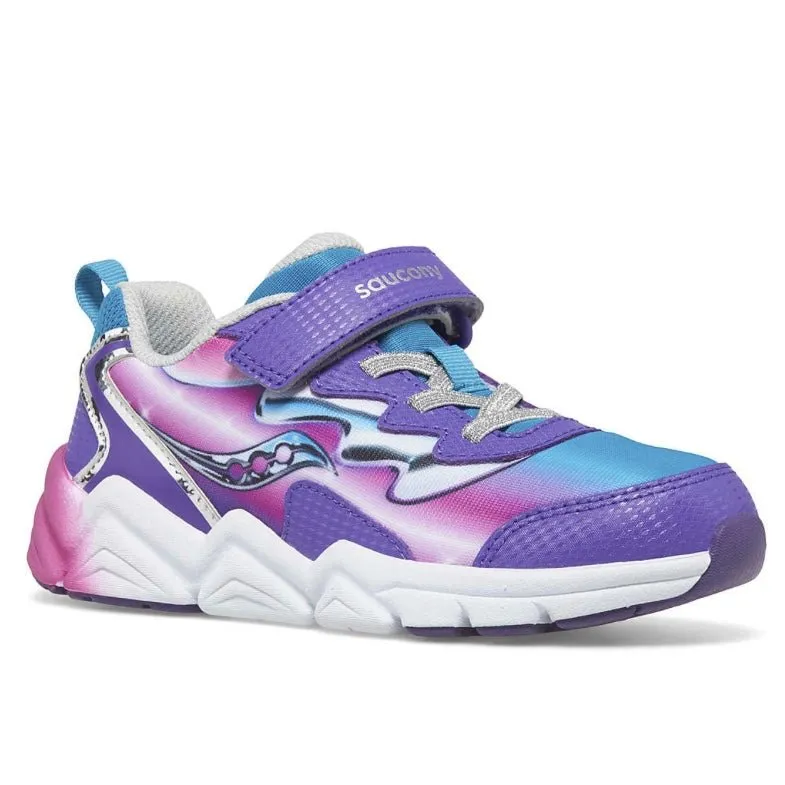 Saucony - Big Kid's Flash A/C 3.0 Sneaker - Teal/Purple/Chrome