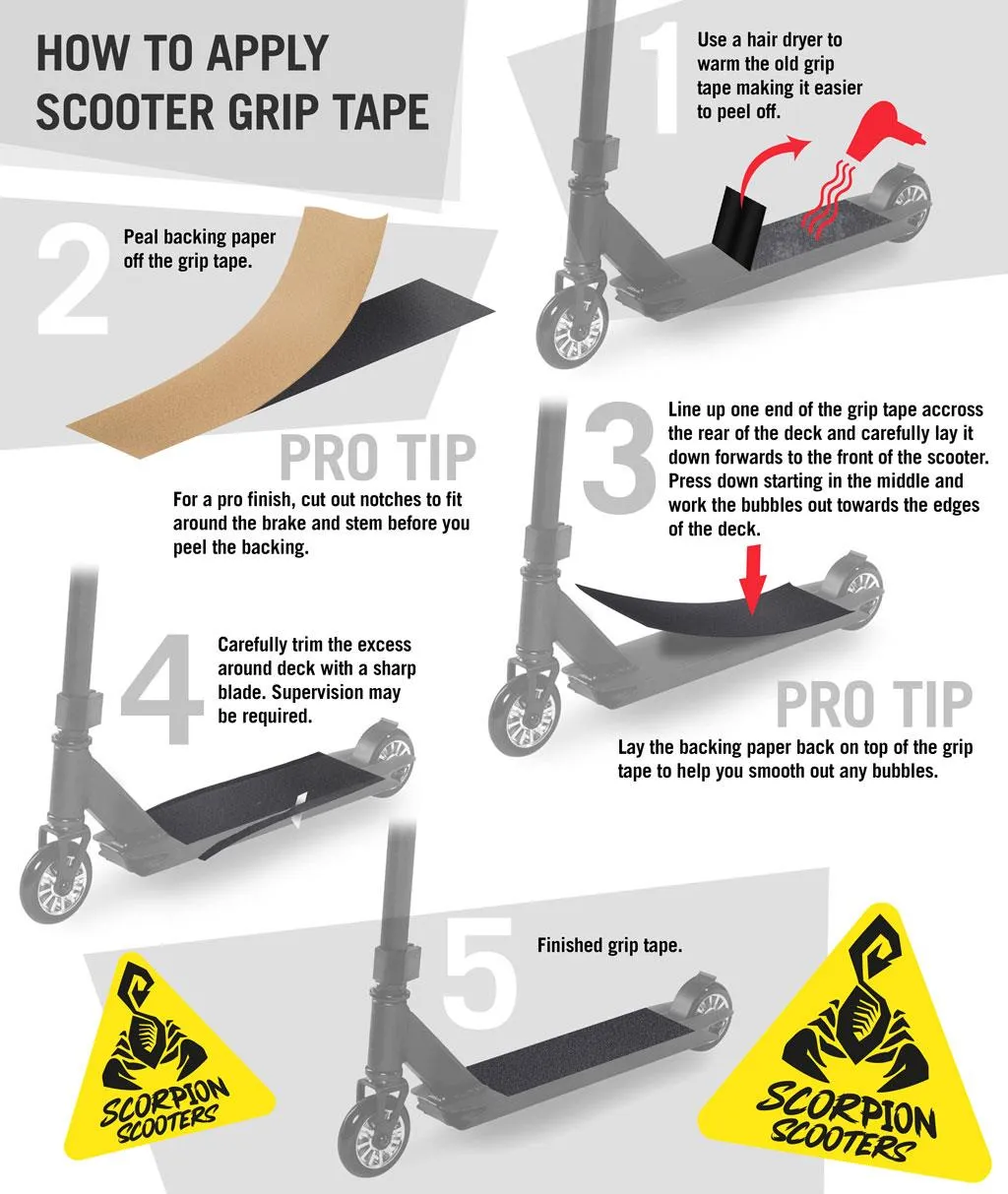 Scorpion Scooters - Scooter Pro Grip Tape - Fits 99% Scooters - Graphic Series - Paisley