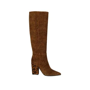SERGIO ROSSI Leopard-Print Leather Ankle Boots