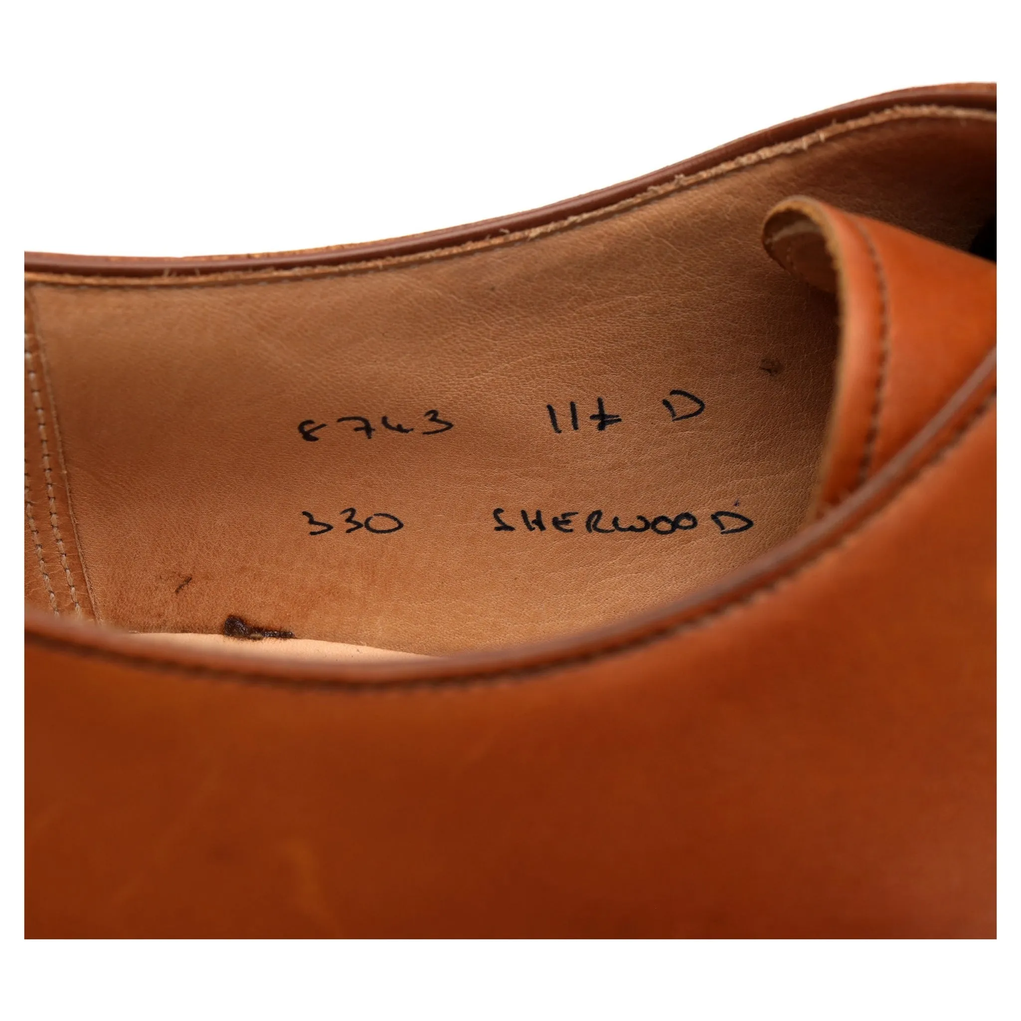 'Sherwood' Tan Brown Leather Derby UK 11.5 D