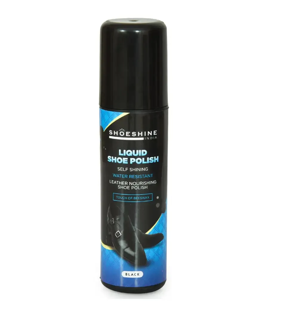 SHOESHINE Liquid shoe polish - suitable for leather boots, formal and dress shoes