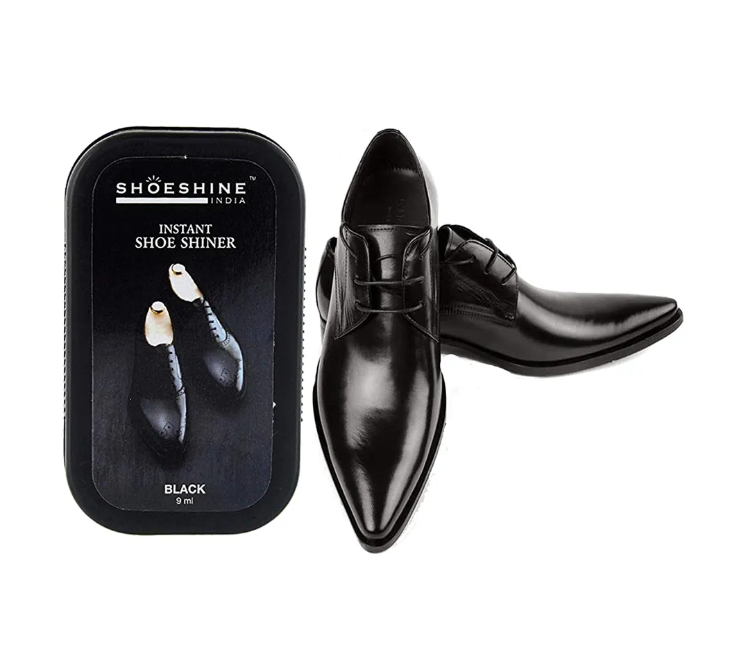 SHOESHINE shoe shiner Black (Pack of 2) - instant shoe shine sponge