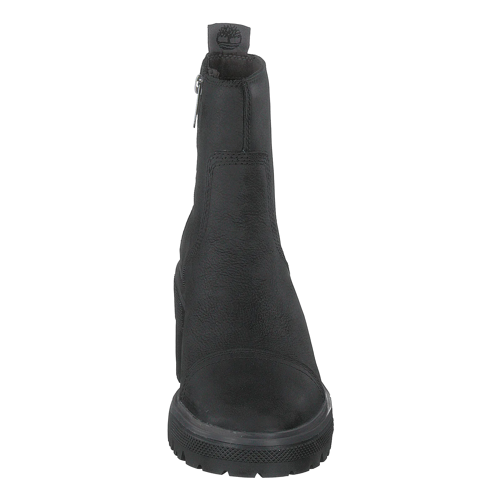 Silver Blossom Side Zip Ankle Jet Black
