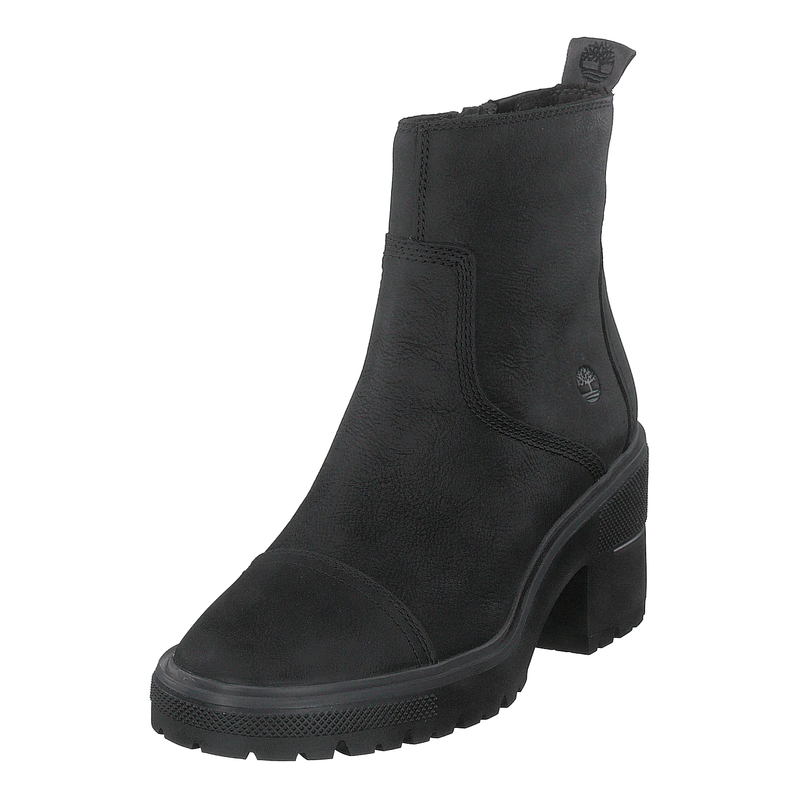 Silver Blossom Side Zip Ankle Jet Black