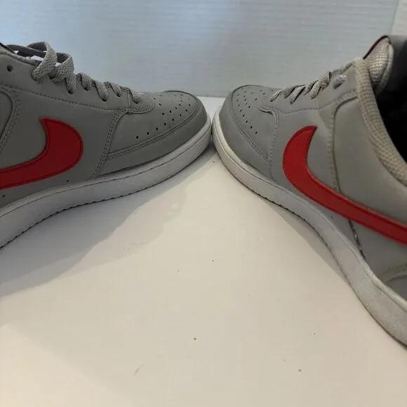 Size 11.5 - Nike Court Vision Next Nature Low Wolf Grey University Red